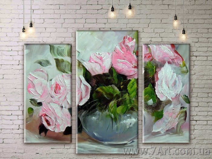 Модульные картины цветы Art. STUDM081127