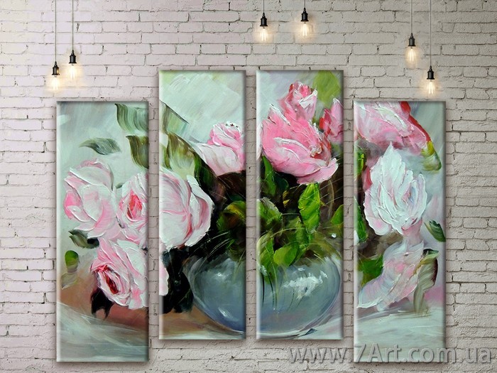 Модульные картины цветы Art. STUDM081129