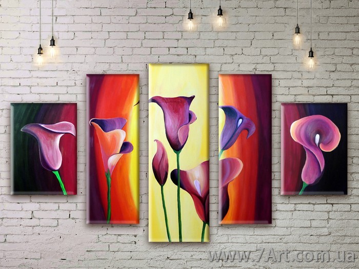 Модульные картины Цветы Art. STUDM081133