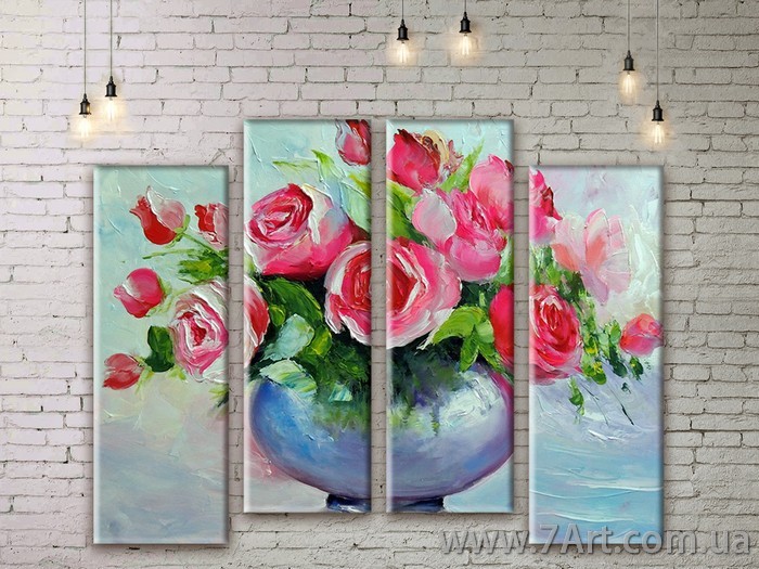 Модульные картины цветы Art. STUDM081137