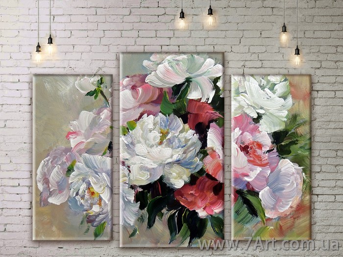 Модульные картины цветы Art. STUDM081141