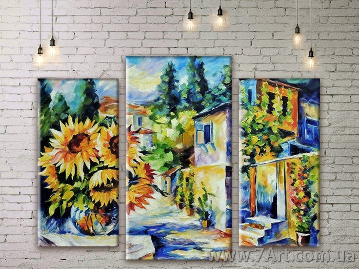 Модульные картины цветы Art. STUDM081153