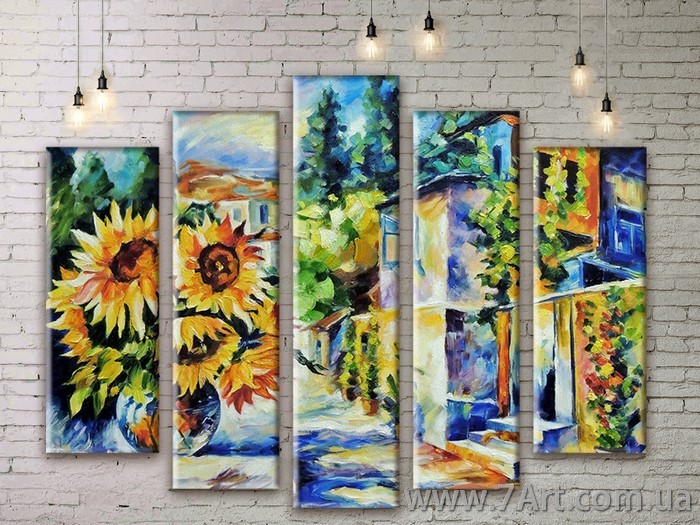 Модульные картины Цветы Art. STUDM081157