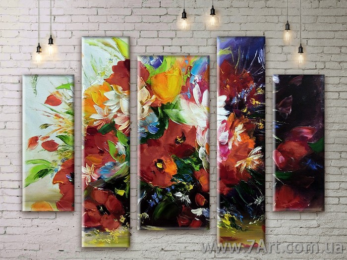 Модульные картины Цветы Art. FLWM017