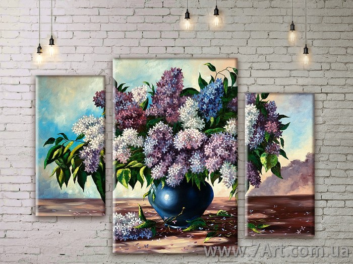 Модульные картины цветы Art. FLWM019