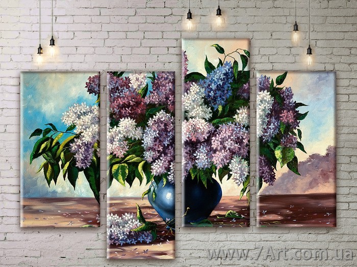 Модульные картины цветы Art. FLWM021
