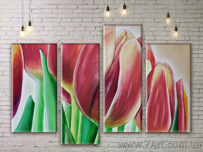 Модульные картины цветы Art. FLWM033