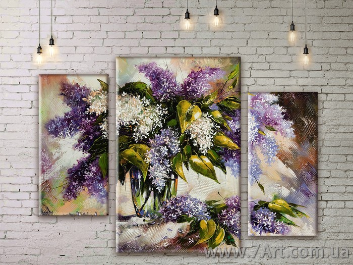 Модульные картины цветы Art. FLWM037