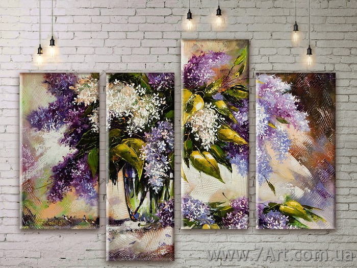 Модульные картины цветы Art. FLWM039