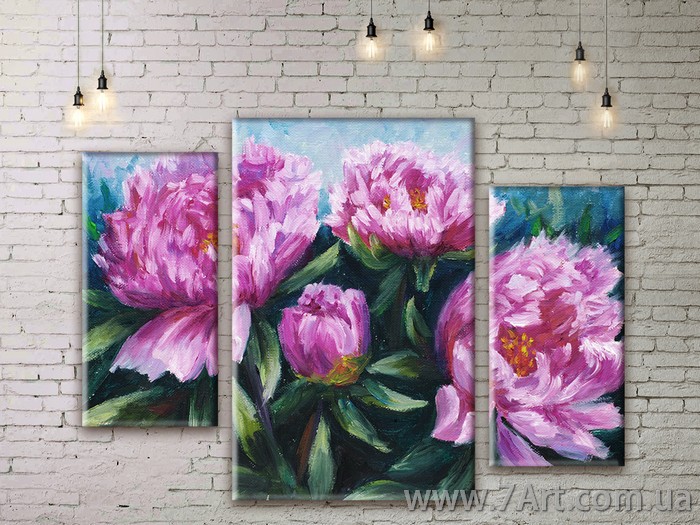 Модульные картины цветы Art. FLWM049