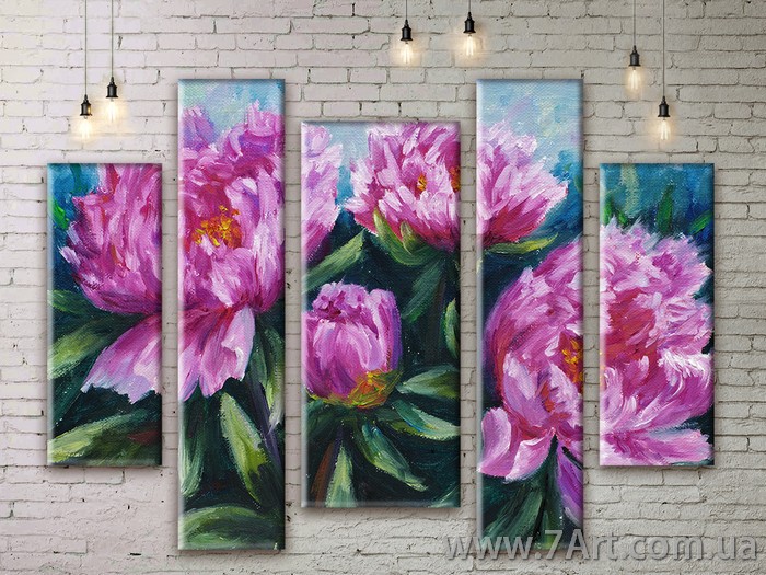Модульные картины Цветы Art. FLWM053