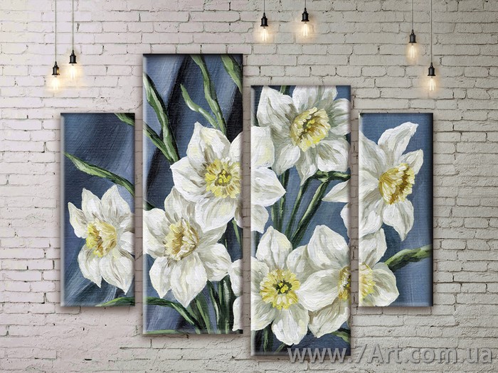 Модульные картины цветы Art. FLWM057