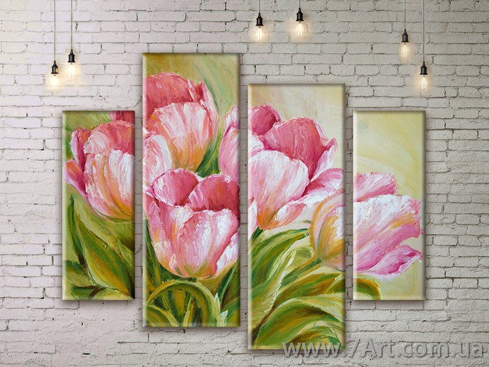 Модульные картины цветы Art. FLWM069