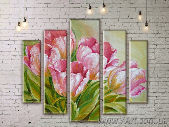 Модульные картины Цветы Art. FLWM071