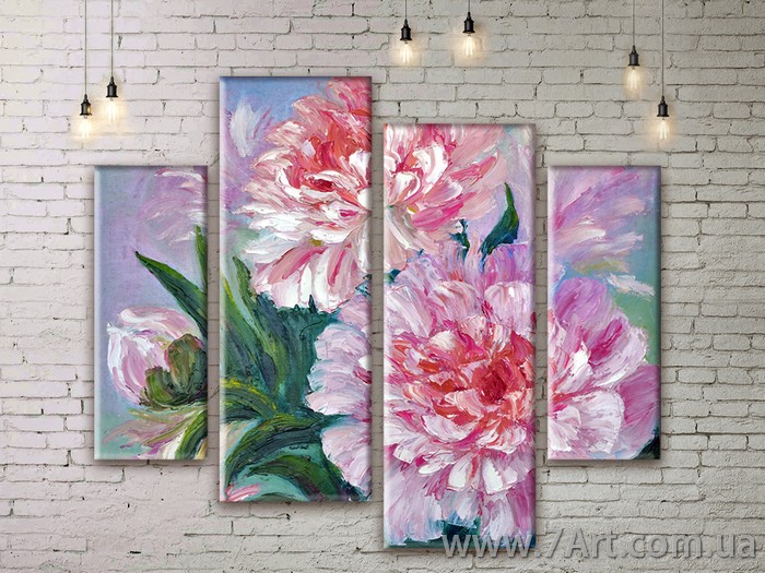 Модульные картины цветы Art. FLWM075