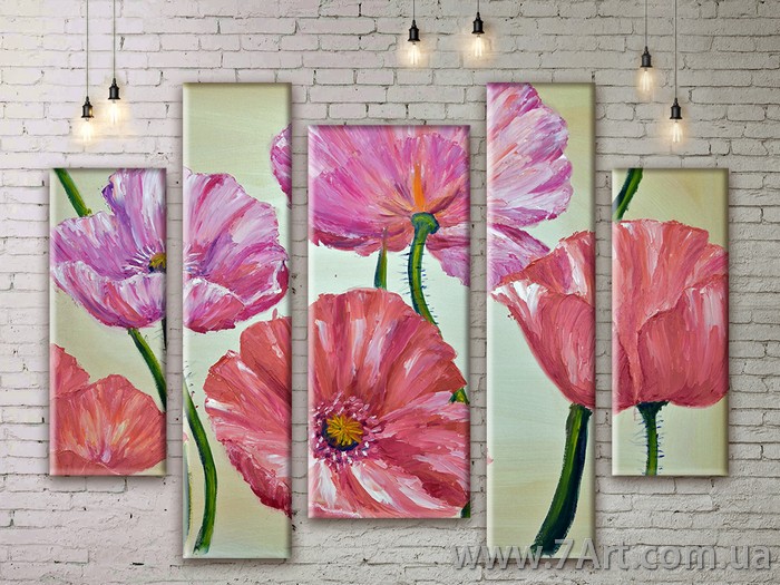 Модульные картины Цветы Art. FLWM083