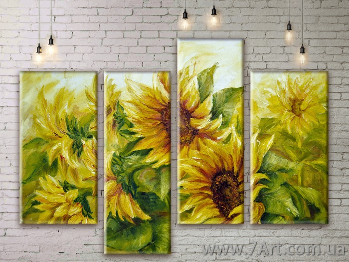 Модульные картины цветы Art. FLWM093