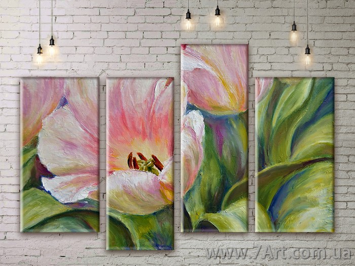 Модульные картины цветы Art. FLWM117