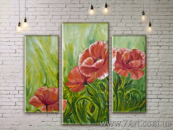 Модульные картины цветы Art. FLWM121