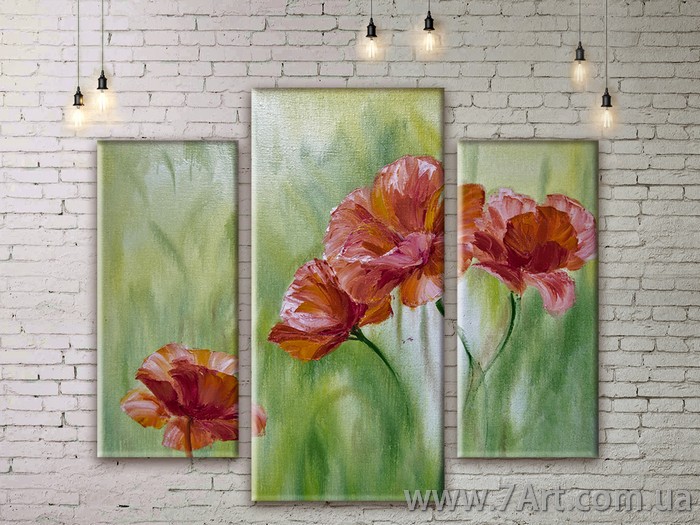 Модульные картины цветы Art. FLWM127