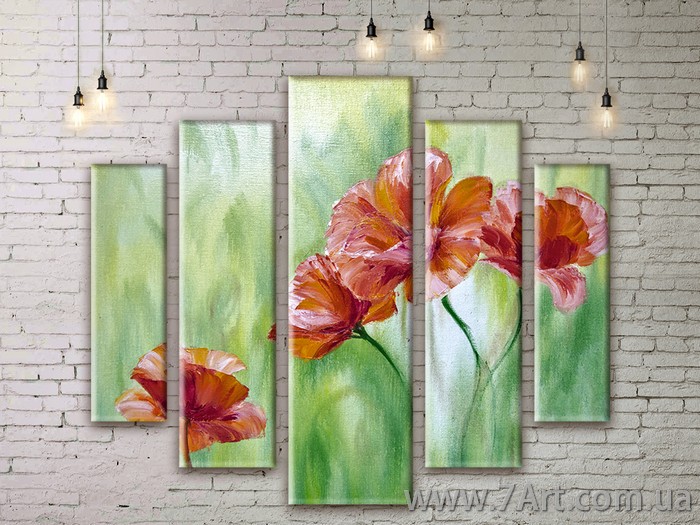 Модульные картины Цветы Art. FLWM131