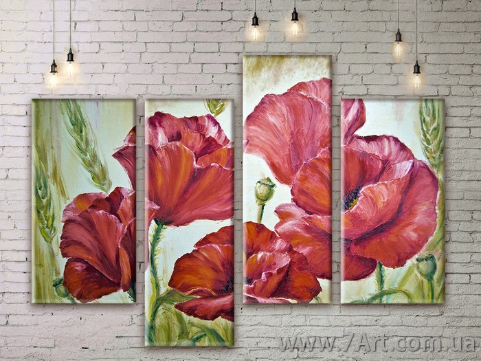 Модульные картины цветы Art. FLWM135