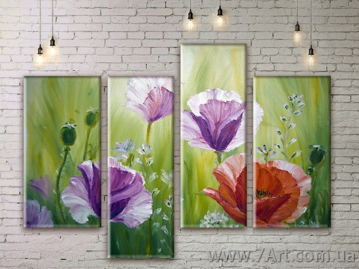 Модульные картины цветы Art. FLWM141