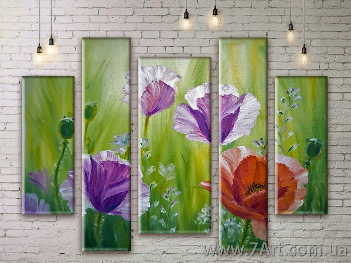Модульные картины Цветы Art. FLWM143