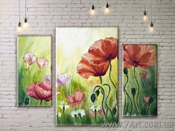 Модульные картины цветы Art. FLWM145