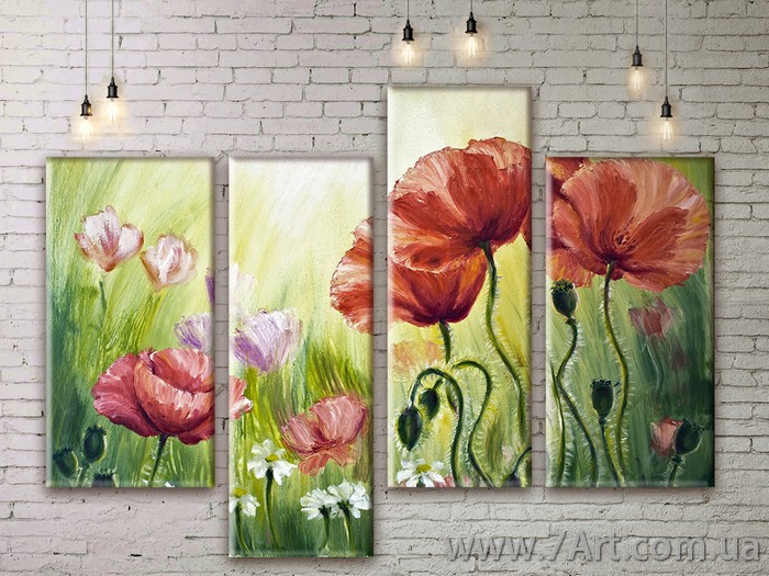 Модульные картины цветы Art. FLWM147