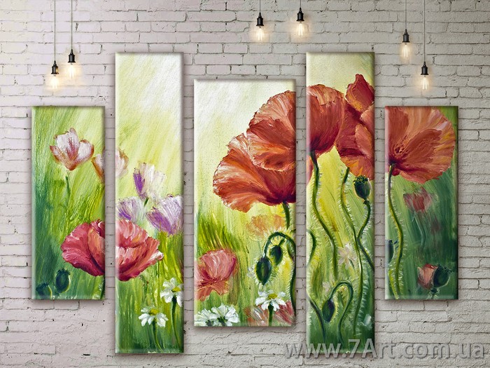 Модульные картины Цветы Art. FLWM149
