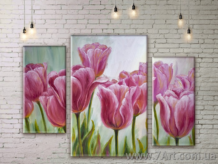 Модульные картины цветы Art. FLWM157