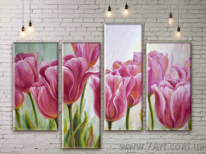 Модульные картины цветы Art. FLWM159
