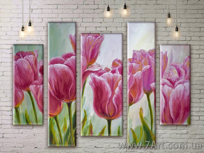 Модульные картины Цветы Art. FLWM161