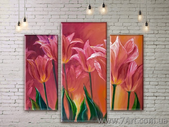 Модульные картины цветы Art. FLWM163