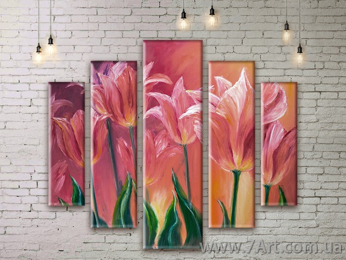 Модульные картины Цветы Art. FLWM167
