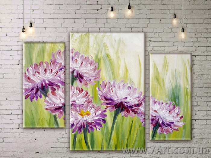 Модульные картины цветы Art. FLWM181