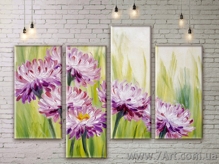 Модульные картины цветы Art. FLWM183
