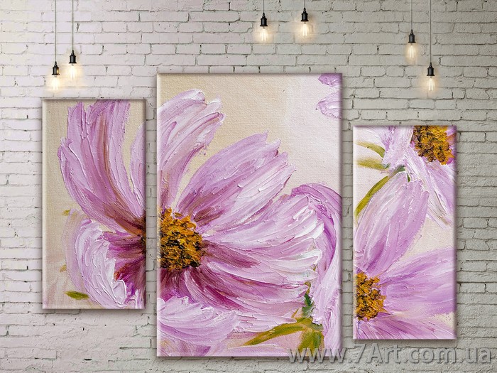 Модульные картины цветы Art. FLWM187