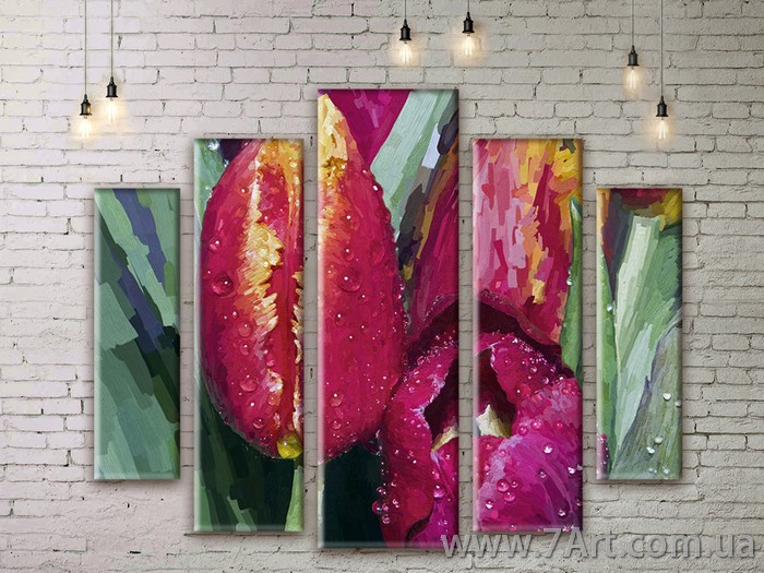 Модульные картины Цветы Art. FLWM197