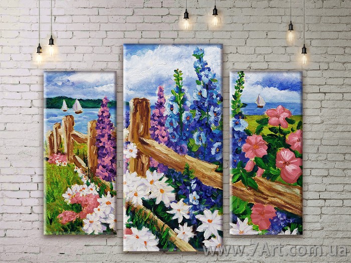 Модульные картины цветы Art. FLWM199