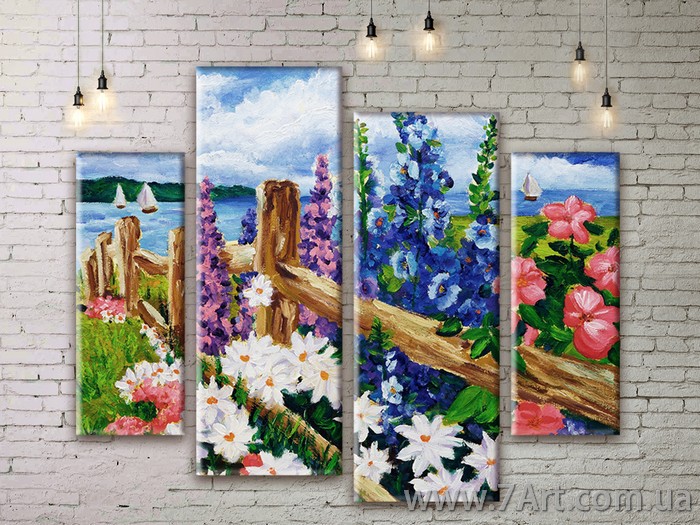 Модульные картины цветы Art. FLWM201