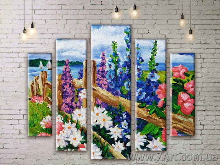 Модульные картины Цветы Art. FLWM203