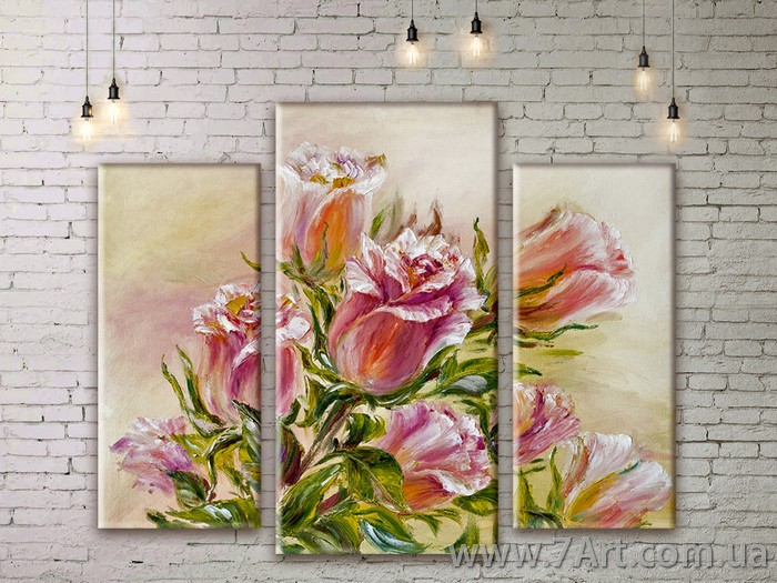 Модульные картины цветы Art. FLWM205