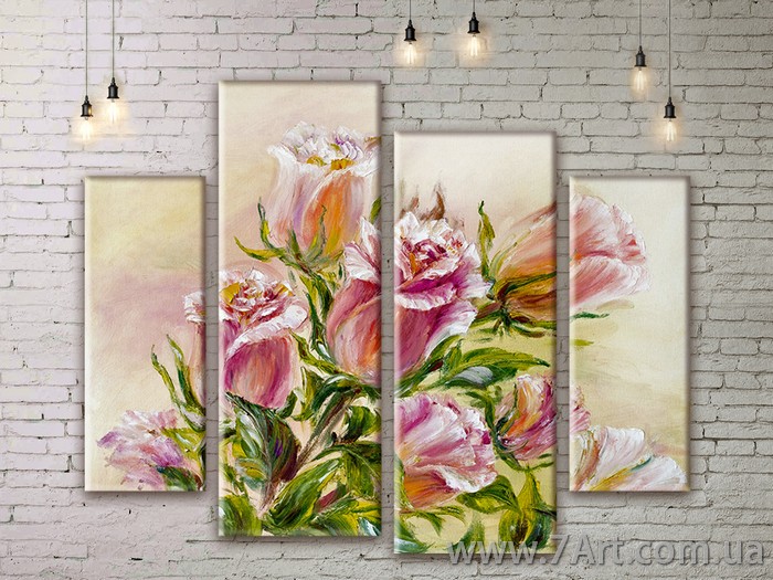 Модульные картины цветы Art. FLWM207