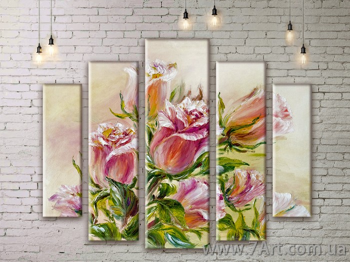 Модульные картины Цветы Art. FLWM209