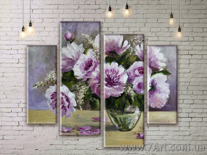 Модульные картины цветы Art. FLWM213