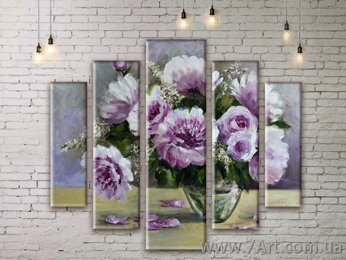 Модульные картины Цветы Art. FLWM215