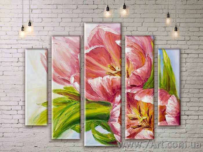 Модульные картины Цветы Art. FLWM221