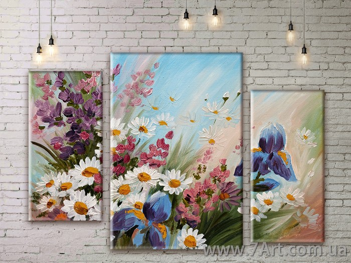 Модульные картины цветы Art. FLWM235